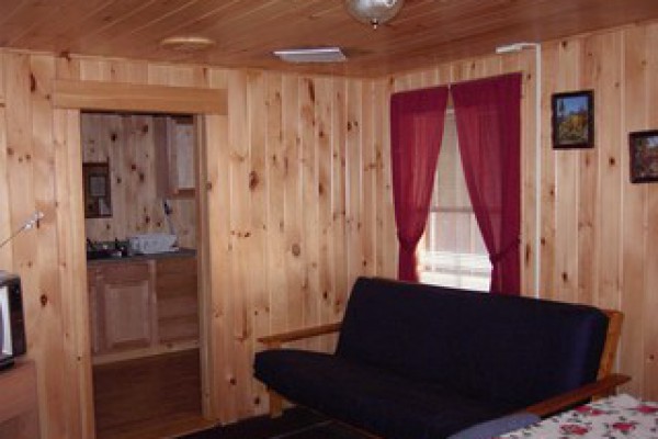 Inside is all done in pine
