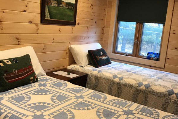 Upstairs twin beds