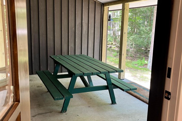 Covered porch off the Breakfast Room