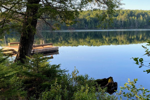 Enjoy your coffee on the dock in the morning! 