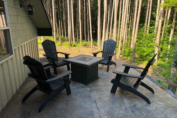 Gas fire pit area