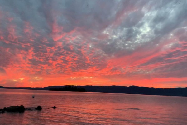 Sunset Mountain Views from beach