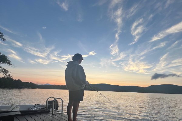 Fishing off the dock