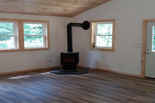 Nice wood stove for cozy heat 