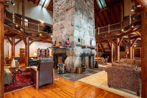 Great Room with Wood Burning Fireplace
