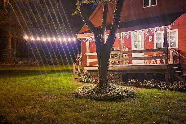 Summer back exterior view of the lodge
