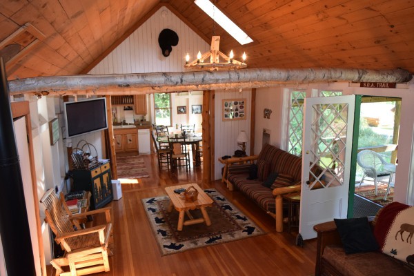 Living room and kitchen