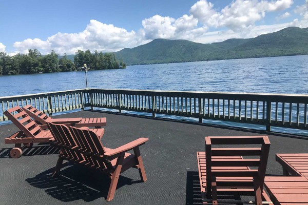 The deck over the boat house.