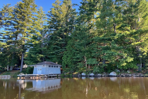 A view of the canoe house - included with rental