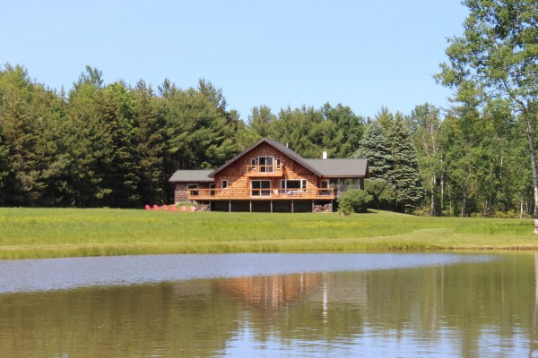 Looking across the South Meadow Pond to the house.