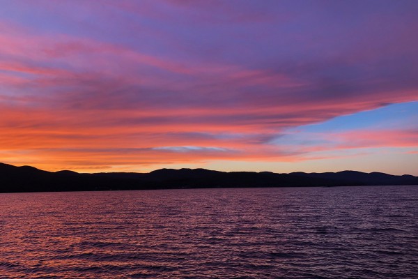 Typical Lake George sunset 