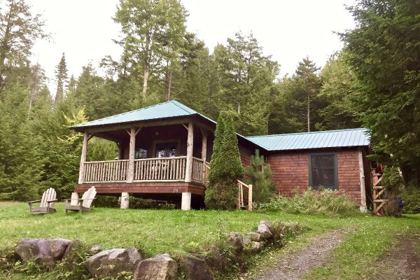 A modern cottage in the style of Loon Lake, circa 1900.