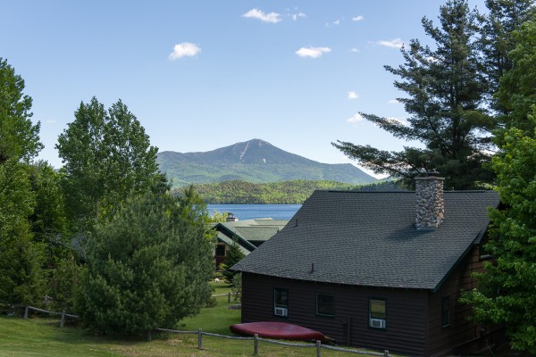 A great view from our resort: Lake Placid & Whiteface!