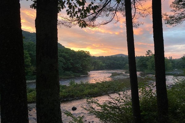 Sunset on the river