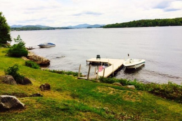 Great lake and mountain views with new L-shape dock