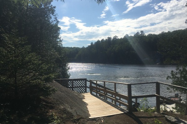 Looking upstream from dock