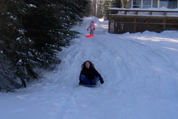 Mike & Danni enjoying the sled run