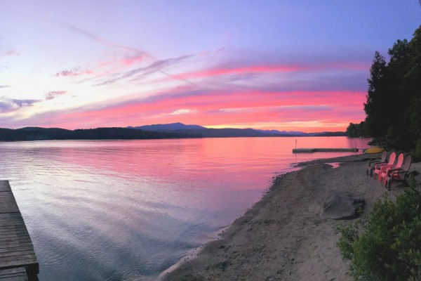 Sunset from the private beach!