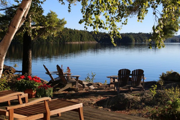 View from main cabin and southwest patio