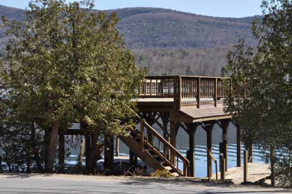 Excellent views from the upper deck on the dock.