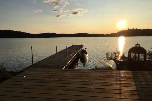 sunset on Hoel Pond