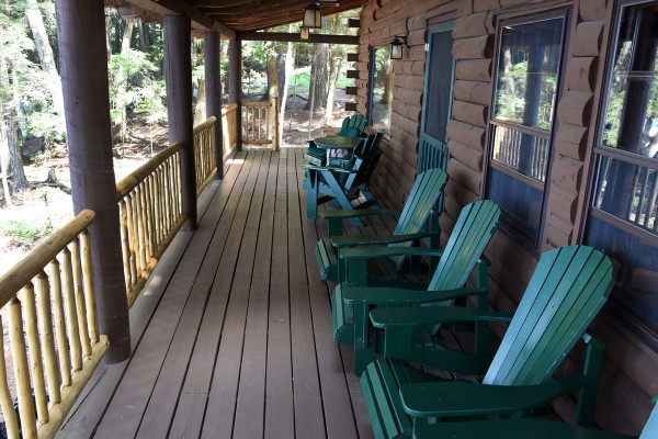 Front porch of cabin