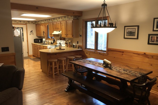 Dining area and kitchen 