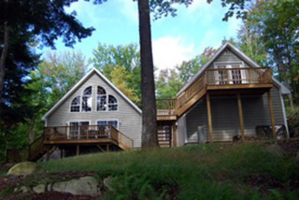 Back of House & Garage w/Decks
