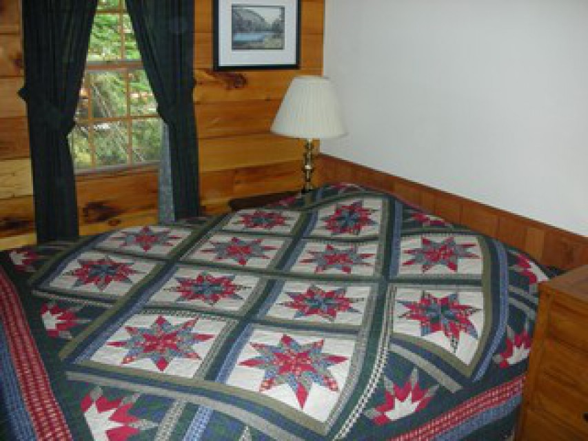 Downstairs bedroom #1 with queen-size bed