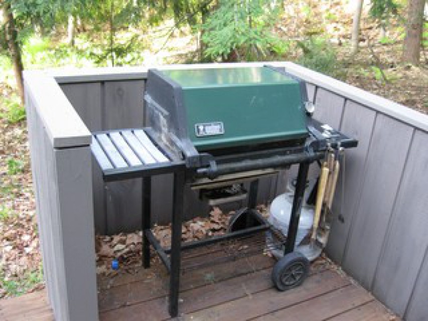 Grill all year long on the entry deck

