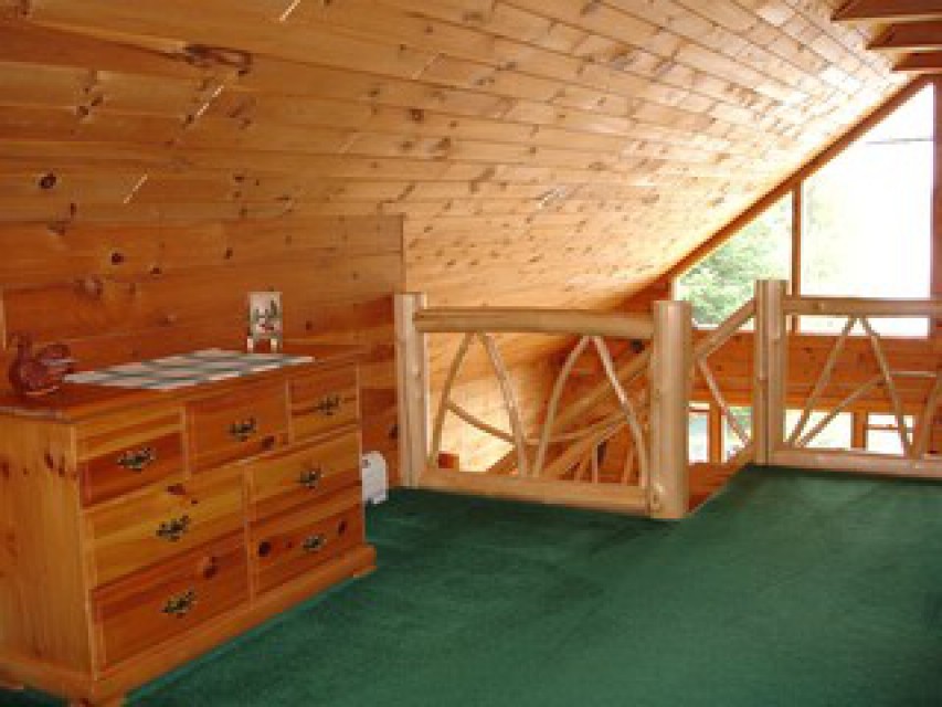 The loft offers a great view and has a full bath.