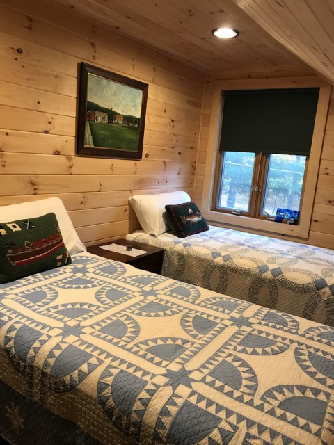 Upstairs twin beds