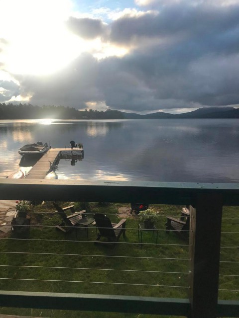 Sunrise coffee on the deck 