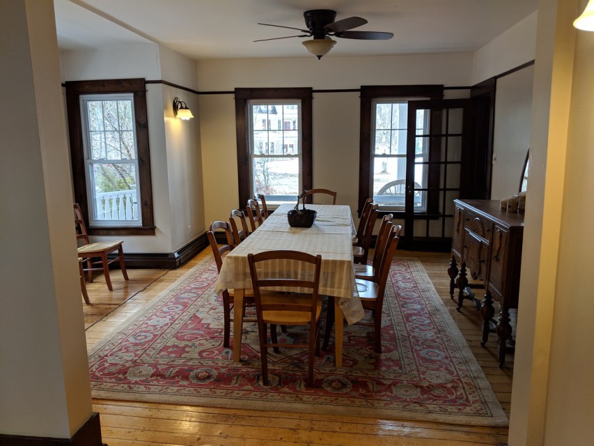 Dining room with room for up to 18