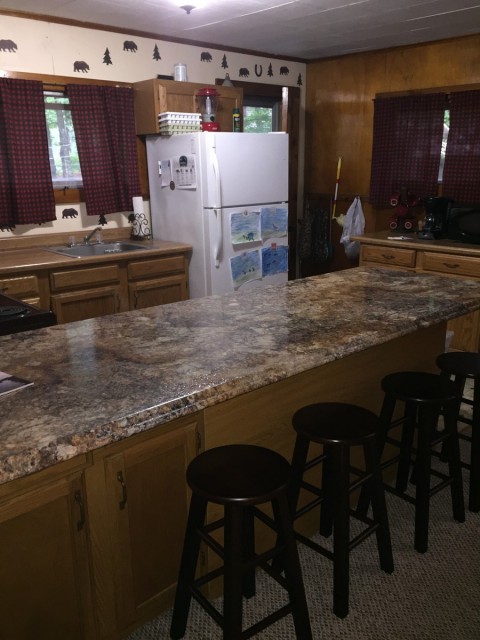 New bar countertop and stools 