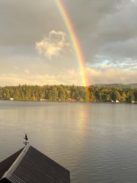 Rainbow view from screen porch