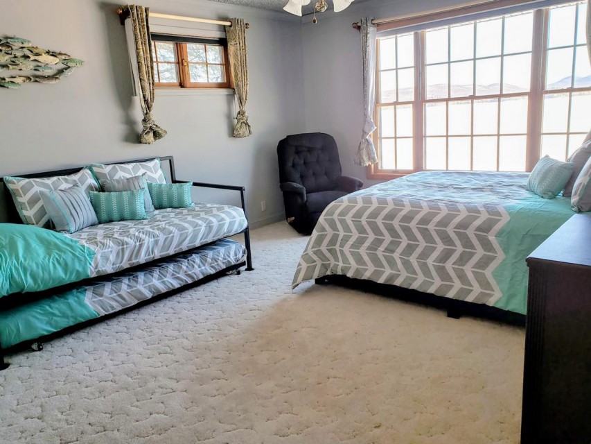 Upstairs BR with 3 beds, large closet, great views