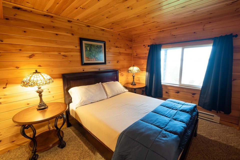 Basement Bedroom with Tranquil Lake Views
