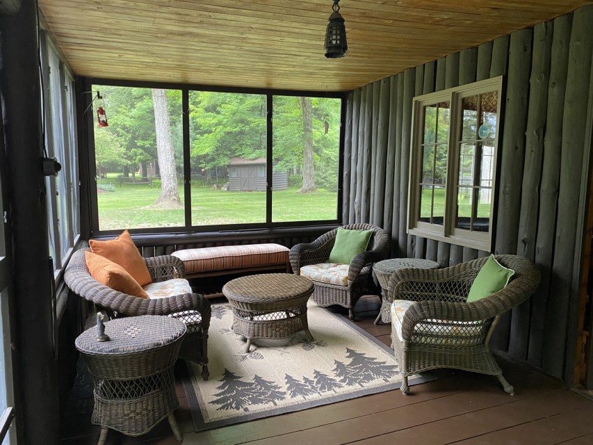 Spacious front porch