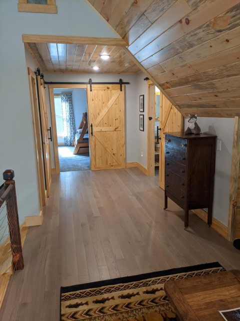 Upstairs hall. loft over kitchen, bed 4,bunk room, bath