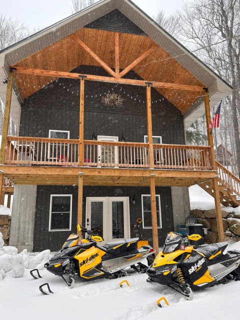 Snowmobile From Your Door to Miles of Groomed Trails!
