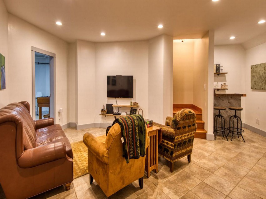 Lower level lounge. Relax, gather, enjoy!