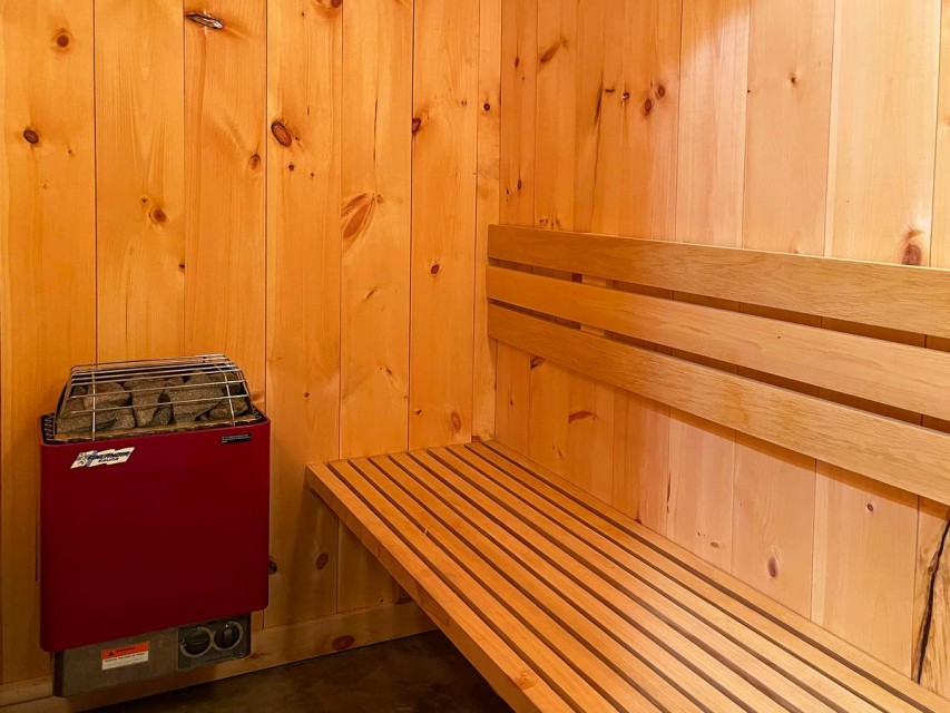 Sauna is on the Lower Level.