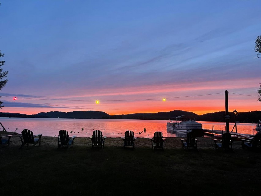 Sunset view from Big Bear deck