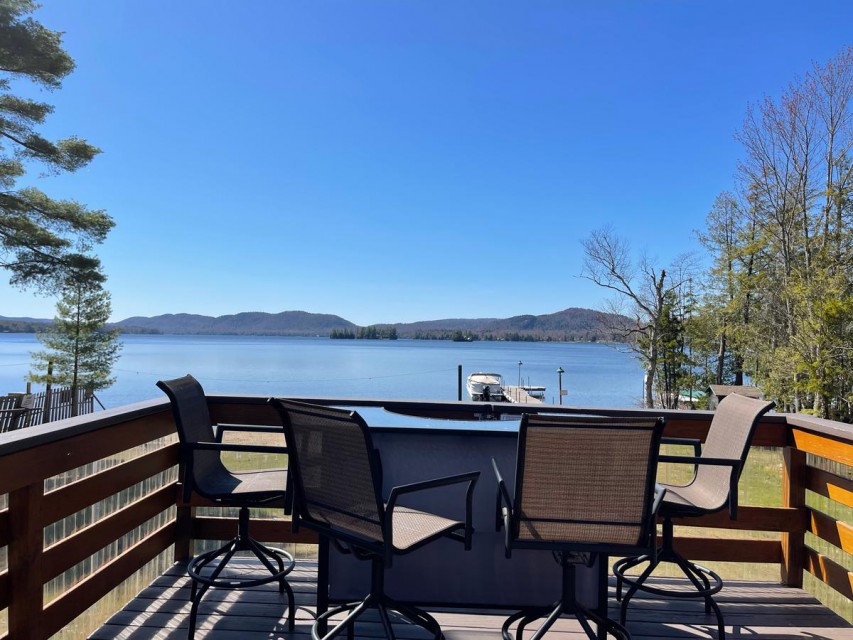 View of Fourth Lake from Big Bear deck