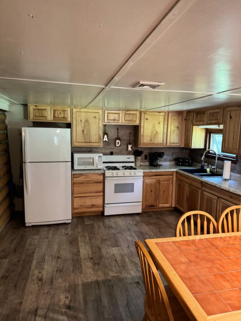 Kitchen with seating area 