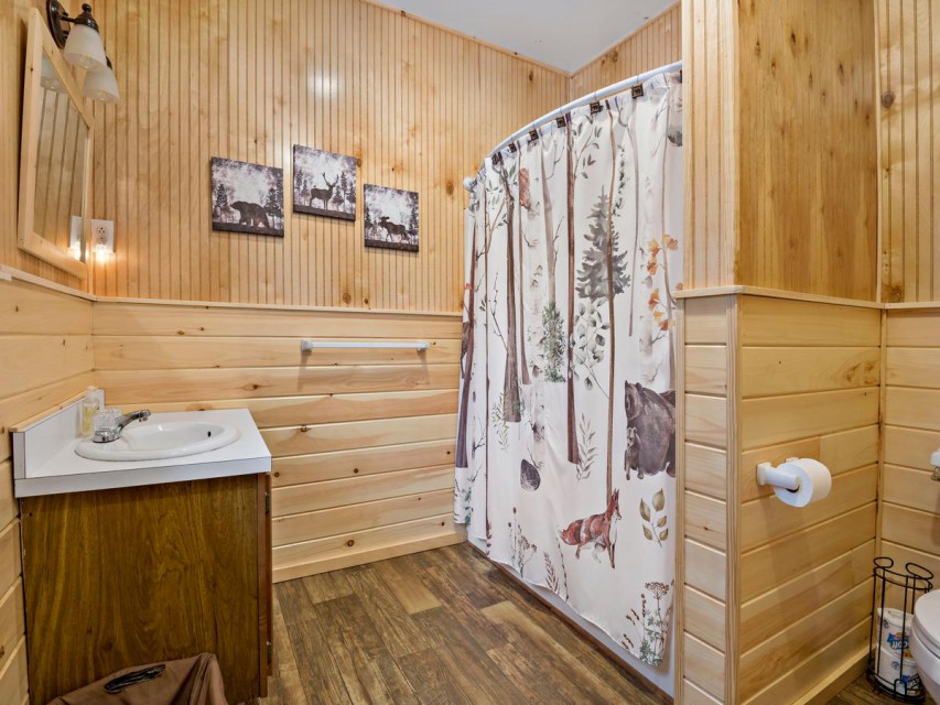 master bath with tub/shower combo
