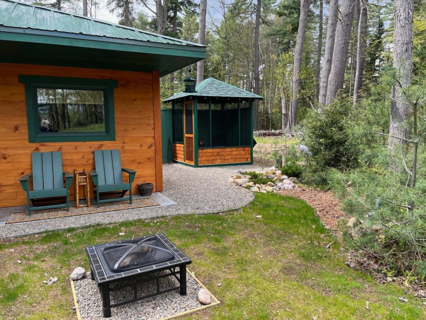 Gazebo and fire pit