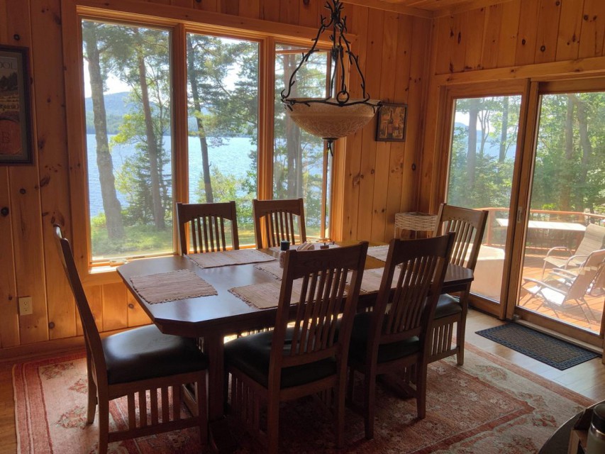 Dining Area with Views of Lake