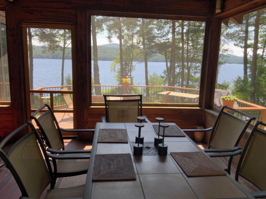 Screened Porch with Lake Views